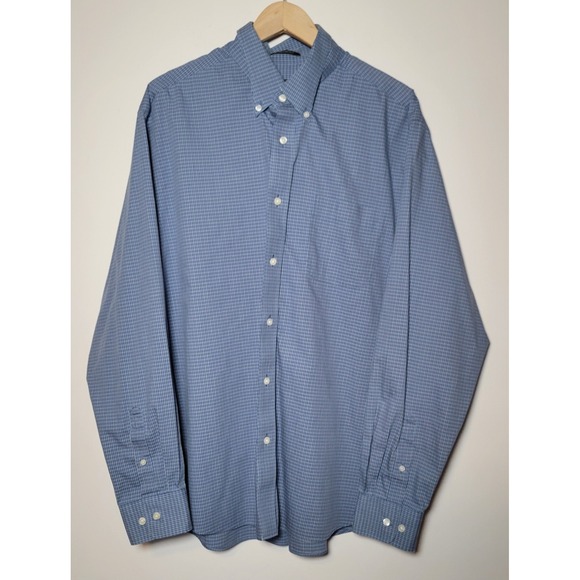 Mens Eddie Bauer Dress Shirt Wrinkle Resistant XL Long Sleeve Relaxed Fit 0106 - Picture 1 of 10